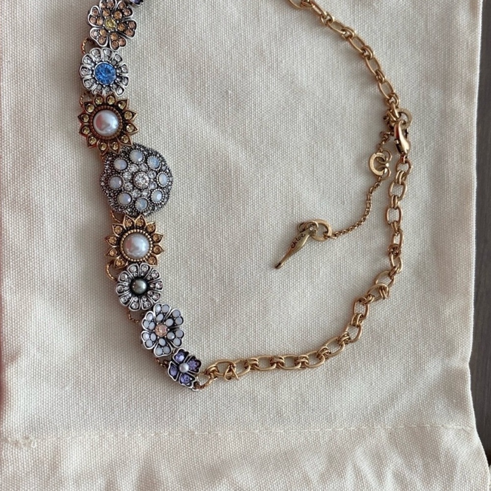 Chloe + Isabel Blue and Gold Statement Necklace-only 1